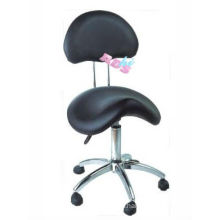 Tattoo Padded Saddle Stool Chair with back